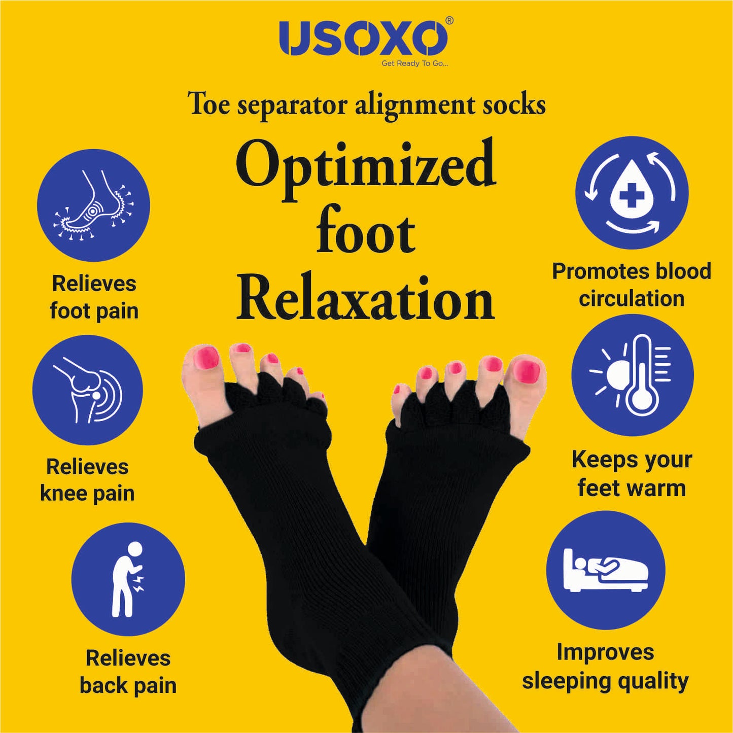 🧦 USOXO™ Toe Separator Alignment Socks 🎉