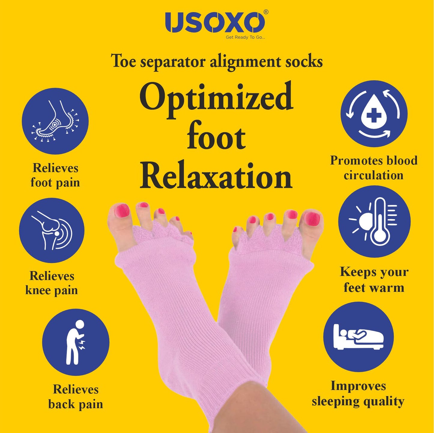 🧦 USOXO™ Toe Separator Alignment Socks 🎉