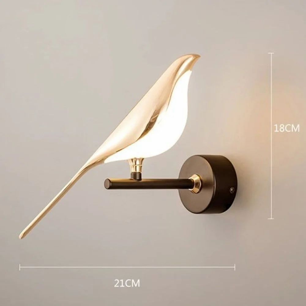 Modern Bird Design LED Wall Lights Living Room | Stylish Wall Lamp for Bedroom, Hallway, Lounge | Decorative Indoor Light Fixture | Elegant Wall Mount Accent Lighting