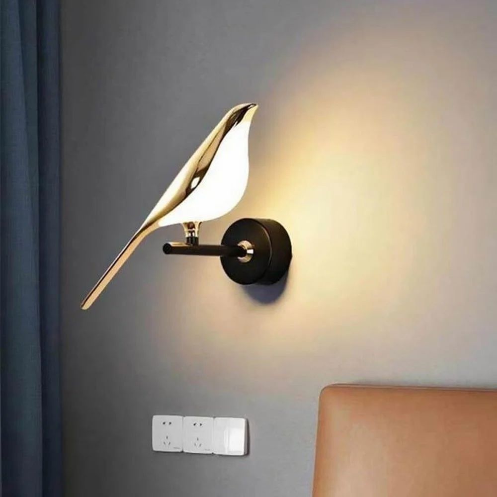 Modern Bird Design LED Wall Lights Living Room | Stylish Wall Lamp for Bedroom, Hallway, Lounge | Decorative Indoor Light Fixture | Elegant Wall Mount Accent Lighting