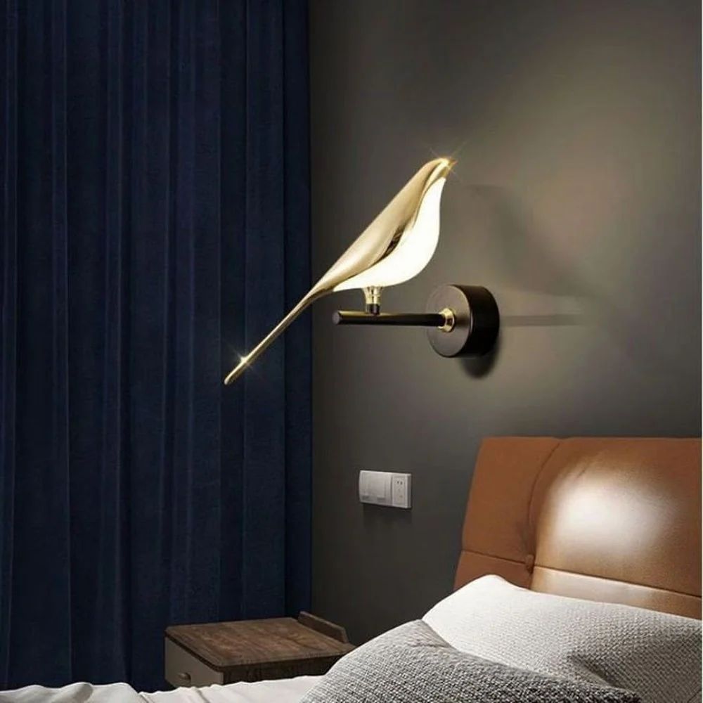 Modern Bird Design LED Wall Lights Living Room | Stylish Wall Lamp for Bedroom, Hallway, Lounge | Decorative Indoor Light Fixture | Elegant Wall Mount Accent Lighting