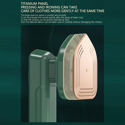 Mini Garment Steamer & Iron, Compact 2-in-1 Design for Travel & Home Use